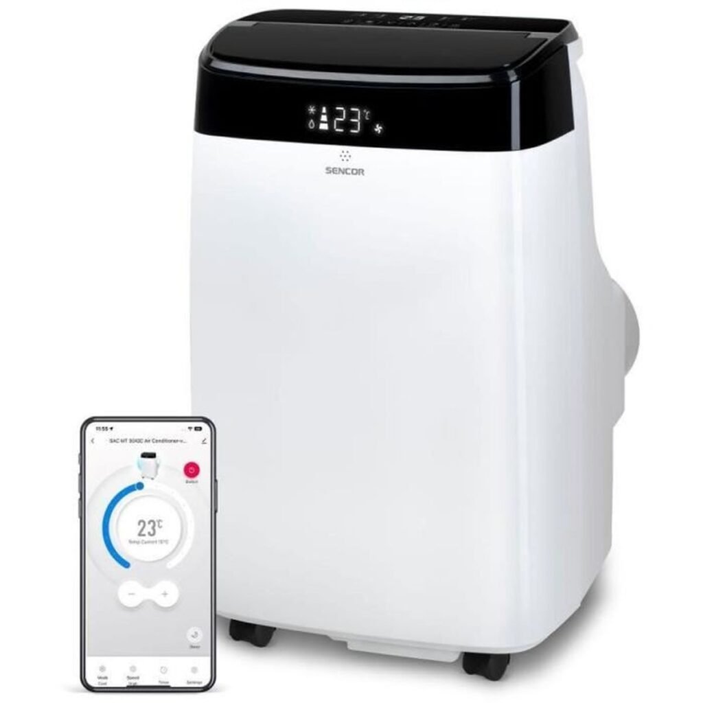 Climatiseur mobile SENCOR SAC MT9040C 9000 BTU Wi-Fi UV-C blanc