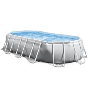 Piscine tubulaire INTEX prism frame ovale 4,00 x 2,00 x 1,00 m